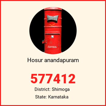 Hosur anandapuram pin code, district Shimoga in Karnataka