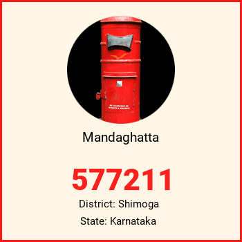 Mandaghatta pin code, district Shimoga in Karnataka
