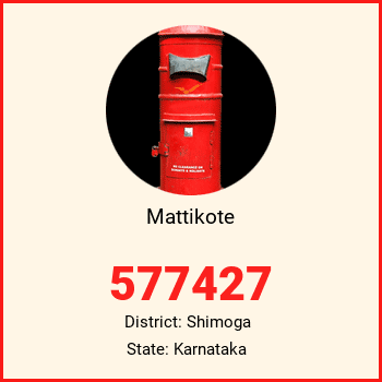 Mattikote pin code, district Shimoga in Karnataka