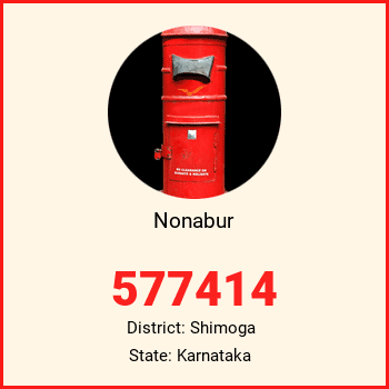 Nonabur pin code, district Shimoga in Karnataka