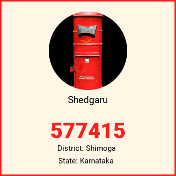 Shedgaru pin code, district Shimoga in Karnataka