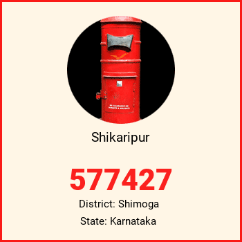 Shikaripur pin code, district Shimoga in Karnataka