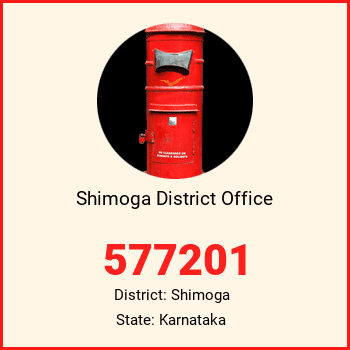 Shimoga District Office pin code, district Shimoga in Karnataka