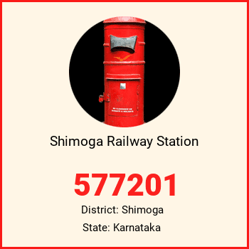 Shimoga Railway Station pin code, district Shimoga in Karnataka
