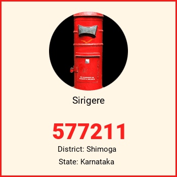 Sirigere pin code, district Shimoga in Karnataka