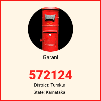 Garani pin code, district Tumkur in Karnataka