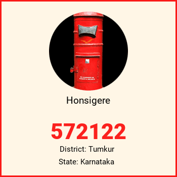Honsigere pin code, district Tumkur in Karnataka