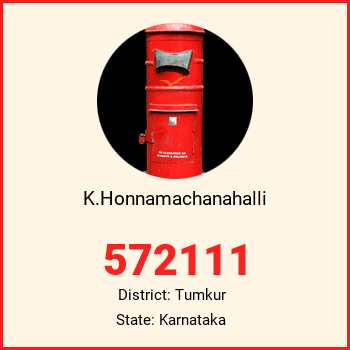 K.Honnamachanahalli pin code, district Tumkur in Karnataka