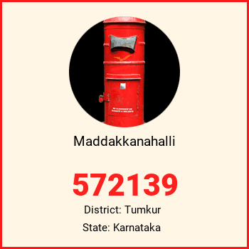 Maddakkanahalli pin code, district Tumkur in Karnataka