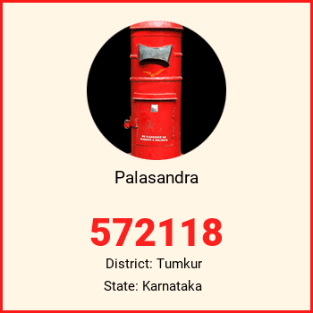 Palasandra pin code, district Tumkur in Karnataka