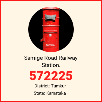 Samige Road Railway Station. pin code, district Tumkur in Karnataka