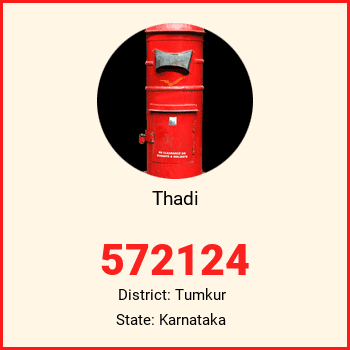 Thadi pin code, district Tumkur in Karnataka