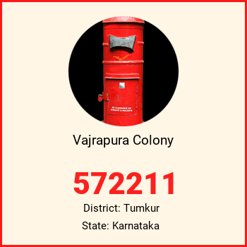 Vajrapura Colony pin code, district Tumkur in Karnataka