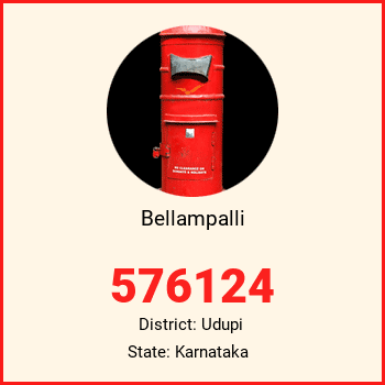 Bellampalli pin code, district Udupi in Karnataka