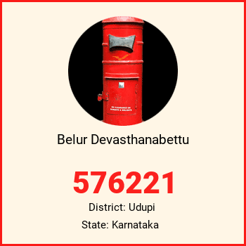 Belur Devasthanabettu pin code, district Udupi in Karnataka