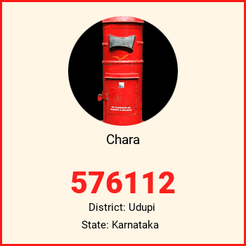 Chara pin code, district Udupi in Karnataka