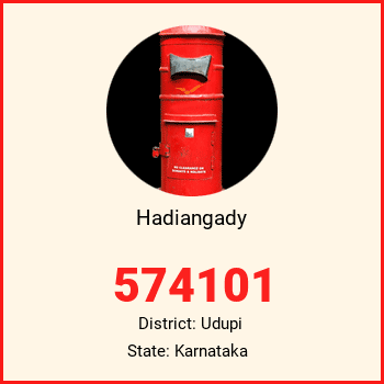 Hadiangady pin code, district Udupi in Karnataka