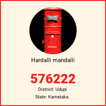 Hardalli mandalli pin code, district Udupi in Karnataka