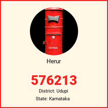 Herur pin code, district Udupi in Karnataka