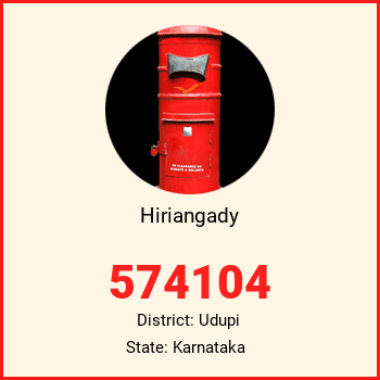 Hiriangady pin code, district Udupi in Karnataka