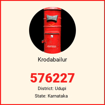 Krodabailur pin code, district Udupi in Karnataka