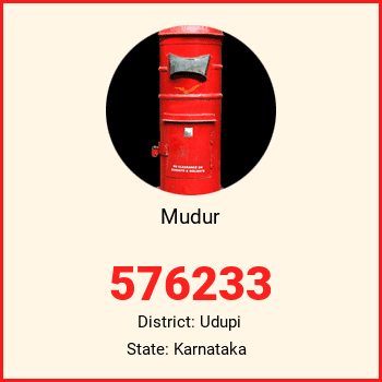 Mudur pin code, district Udupi in Karnataka