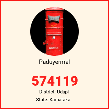 Paduyermal pin code, district Udupi in Karnataka