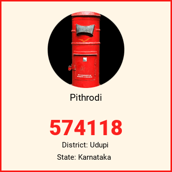 Pithrodi pin code, district Udupi in Karnataka