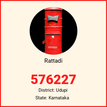 Rattadi pin code, district Udupi in Karnataka