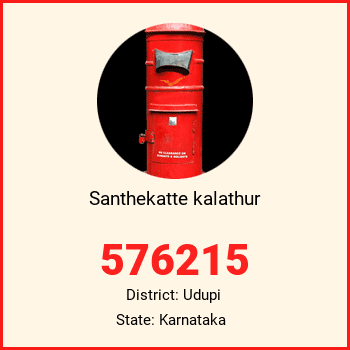 Santhekatte kalathur pin code, district Udupi in Karnataka