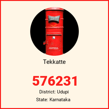 Tekkatte pin code, district Udupi in Karnataka