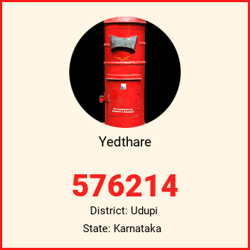 Yedthare pin code, district Udupi in Karnataka