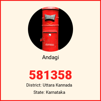 Andagi pin code, district Uttara Kannada in Karnataka