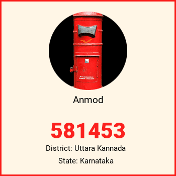 Anmod pin code, district Uttara Kannada in Karnataka