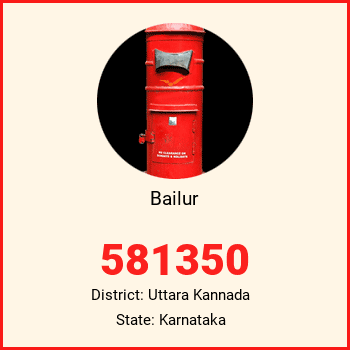Bailur pin code, district Uttara Kannada in Karnataka