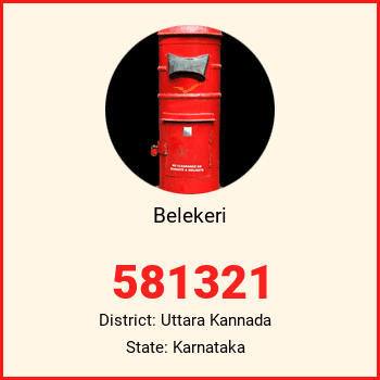 Belekeri pin code, district Uttara Kannada in Karnataka