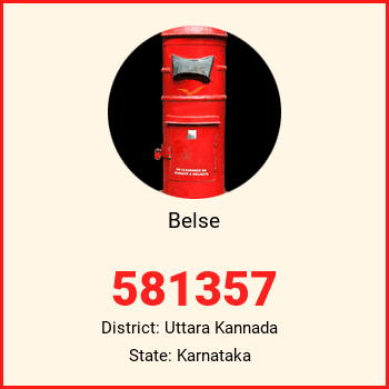 Belse pin code, district Uttara Kannada in Karnataka