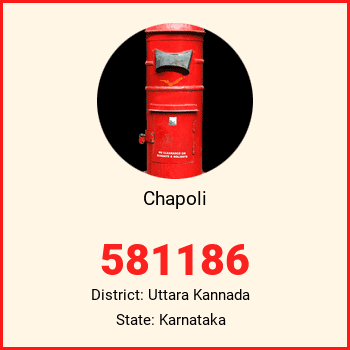 Chapoli pin code, district Uttara Kannada in Karnataka