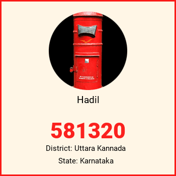 Hadil pin code, district Uttara Kannada in Karnataka