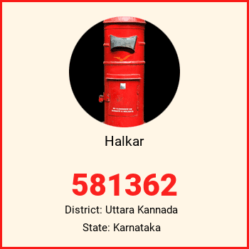 Halkar pin code, district Uttara Kannada in Karnataka