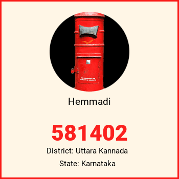 Hemmadi pin code, district Uttara Kannada in Karnataka