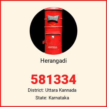 Herangadi pin code, district Uttara Kannada in Karnataka