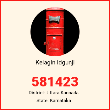Kelagin Idgunji pin code, district Uttara Kannada in Karnataka