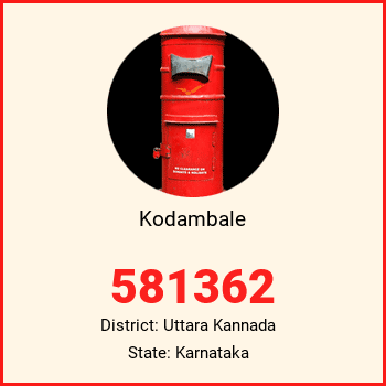 Kodambale pin code, district Uttara Kannada in Karnataka