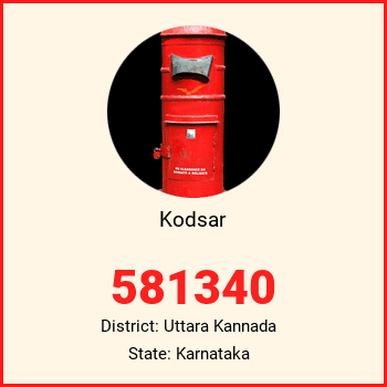 Kodsar pin code, district Uttara Kannada in Karnataka