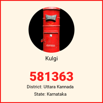 Kulgi pin code, district Uttara Kannada in Karnataka