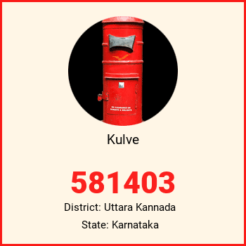 Kulve pin code, district Uttara Kannada in Karnataka