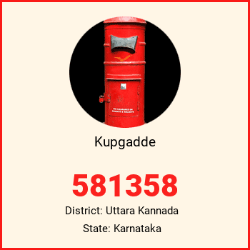 Kupgadde pin code, district Uttara Kannada in Karnataka