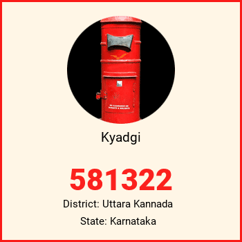 Kyadgi pin code, district Uttara Kannada in Karnataka