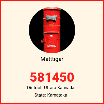 Matttigar pin code, district Uttara Kannada in Karnataka